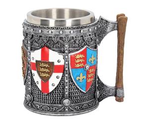 Nemesis Now B2405G6 English Tankard Mug 17.5cm Silver