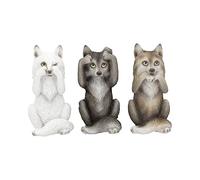 Nemesis Now B4472N9 Figurine Trois Loups de la Sagesse en résine Gris Taille Unique 10 cm