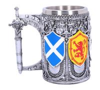 Nemesis Now B4698P9 Tankard of The Brave Scottish Shield Mug 16cm, Resin w. Stai