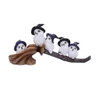 Nemesis Now Balai à Plumes de 26 cm, en résine, Figurine de Hibou Blanc, Ornement de Hibou Blanc, Article Cadeau de Collection, coulé dans la Meilleure résine, habilement Peint à la Main