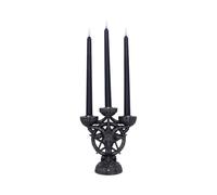 Nemesis Now Baphomet Candélabre avec bougies électriques en résine moulée dans la plus fine résine peinte à la main Noir