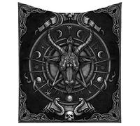 Nemesis Now Baphomet Couverture à Triple Corne de chèvre sabbatique Noir 160 cm
