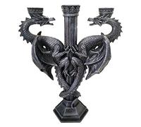 Nemesis Now Bougeoir d'autel Dragon Noir 33 cm