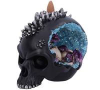Nemesis Now Brûleur d'encens à refoulement Crystal Hatchlings - 14 cm - Bleu