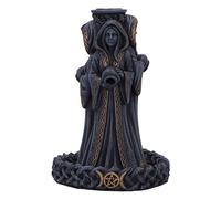 Nemesis Now Brûleur d'encens à refoulement Triple Moon Goddess 15,5 cm, résine, brûleur d'encens Mother Maiden Crone, décoration païenne Triple Lune, coulé dans la résine la Plus Fine, habilement