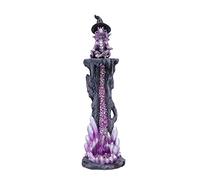 Nemesis Now Brûleur d'encens Dragon en résine, Violet, 26,5 cm