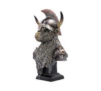 Nemesis Now Buste de vache Highland Guard blindé 26,7 cm - Ornement médiéval fantaisie vache Highland