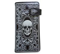 Nemesis Now Porte-monnaie C3550J7 Crâne Tarot – PU Noir 19 × 18,5 cm