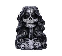 Nemesis Now Calavera's Offering Brûleur d'encens à refoulement Fontaine à fumée Tête de mort gothique Décor squelette mexicain peint à la main