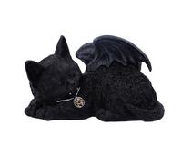 Nemesis Now Figurine de collection Chat Nap - La sieste du chat vampire Noir 18 cm