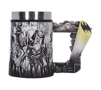 Nemesis Now Chope à bière Batman Super Villains Comic Strip en résine, noire, tasse à bière officielle DC Batman, insert amovible en acier inoxydable, coulée dans la meilleure résine, peinte à la main