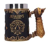 Nemesis Now Chope Assassin's Creed Through the Ages de 15,5 cm, en résine, noir/or, produit officiel Assassin's Creed, tasse à bière Assassin's Creed, moulée dans la meilleure résine, peinte à la main