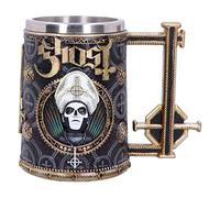 Nemesis Now Chope en résine avec inscription « Papa Emeritus III » en acier inoxydable B4857P9