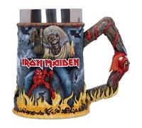 Nemesis Now Chope Iron Maiden The Number of The Beast en résine, tasse à bière officielle Iron Maiden, insert amovible en acier inoxydable, moulé dans la meilleure résine, habilement peinte à la main