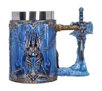 Nemesis Now Chope World of Warcraft The Lich King, résine, bleu, tasse à bière officielle World of Warcraft, insert amovible en acier inoxydable, coulée dans la meilleure résine, peinte à la main