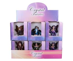 Nemesis Now Crystal Fairy Lot de 12 Figurines de fée en résine avec 6 Motifs de fées, 12 Figurines de fée avec Boules de Cristal, moulées dans la résine la Plus Fine, soigneusement peintes à la Main