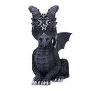 Nemesis Now Cult Cuties Lucifly Figurine de Dragon en résine Noire 10,7 cm Figurine de Dragon à Cornes effrayante avec détails argentés moulée dans la résine la Plus Fine Peinte à la Main
