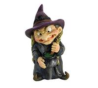 Nemesis Now D5049R0 Figurine Double Petite sorcière et Chaudron en polyrésine Noir 9,7 cm