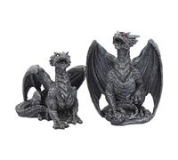 Nemesis Now Dark Fury Lot de 2 Figurines de Dragon 10 cm Noir Taille Unique