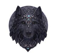 Nemesis Now Dark Gothic Magical Wolf Moon Plaque murale à suspendre Noir Taille unique