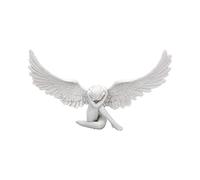 Nemesis Now Décoration de condoléances d'ange 36 cm, Figurine d'ange céleste, Blanc