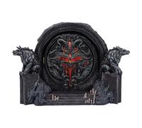 Nemesis Now Diablo IV Hells Gate Box 15,5 cm en résine, noir, produit sous licence officielle Diablo, boîte d'accessoires de jeu Diablo, petit compartiment de rangement, moulée dans la résine la plus