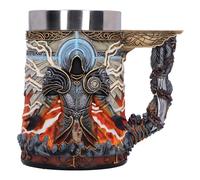 Nemesis Now Diablo IV Inarius Chope en résine 15,5 cm avec insert en acier inoxydable moulé dans la meilleure résine peinte à la main