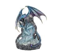 Nemesis Now Dragon Intrigue Brûle-encens à refoulement Bleu 21,5 cm