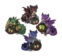 Nemesis Now Dragon's Reward Lot de 4 Figurines en résine Multicolore Taille Unique 5,5 cm