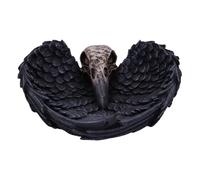 Nemesis Now Edgar Allan Poe's Porte-bijoux en résine peinte à la main Motif crâne de corbeau Nevermore 17 cm