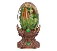 Nemesis Now Elemental Dragonlings - Figurine œuf de Dragon Vert de la Terre, résine, Vert, moulé dans la résine la Plus Fine, habilement Peint à la Main