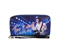 Nemesis Now Elvis The King of Rock and Roll Porte-Monnaie pour Femme Bleu 19 cm
