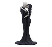 Nemesis Now – Figurine Baiser éternel 24cm – Squelette gothique, résine peinte à la main, noir/blanc