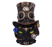 Nemesis Now Felius Mogg Figurine tête de Chat Steampunk Noir 28,8 cm