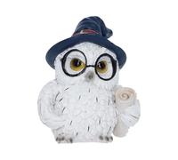 Nemesis Now Figurine Chouette Archimède 8,5 cm - Ornement Chouette Magicienne - Statue en résine Peinte à la Main (Cornelius)