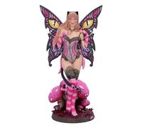 Nemesis Now Figurine de Chat du Cheshire - Fée du Pays des Merveilles 24 cm, résine, Rose, décoration de fée sur Le thème d'Alice au Pays des Merveilles, fée Fantastique du Chat du Cheshire, coulée