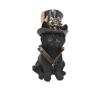 Nemesis Now Statuette Cogsmiths Cat Indifférent, noire, polyrésine