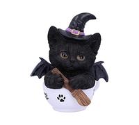 Nemesis Now Figurine de Chatte sorcière dans Une Tasse de thé en polyrésine - Noir