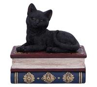 Nemesis Now Salems Spells Witches Familiar Chat Noir et boîte de Livre de Sorts, 11,7 cm