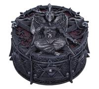 Nemesis Now Figurine de trésor du Baphomet, en résine, noire, moulée dans la meilleure résine, peinte à la main