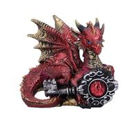 Nemesis Now Figurine dragon gardien de la clé, décoration fantaisie peinte à la main - Rouge