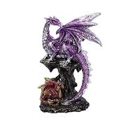 Nemesis Now Hatchling Figurine parentale Dragon et Dragonling Violet, 15,2 cm