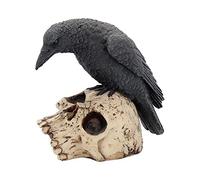 Nemesis Now Figurine Ravens Remains 13 cm, crâne de Corbeau Gothique, Noir