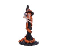 Nemesis Now Figurine Sucre Cannelle et épices 23,5 cm en résine, Noir/Orange, Ornement de sorcière aux Cheveux Roux inspiré de la Cannelle, Figurine de sorcière aux Cheveux Roux, coulée dans la