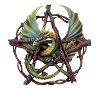 Nemesis Now Forest Pentagramme Dragon Plaque Murale Vert 38 cm
