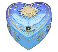 Nemesis Now Fortunes of the Sun Box Boîte de rangement en résine moulée dans la plus fine résine peinte à la main Bleu 15,5 cm