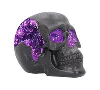 Nemesis Now Geode Figurine Tête de Mort Résine Noir Violet 17 cm