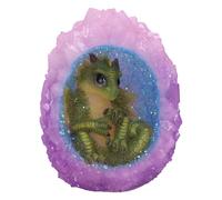 Nemesis Now Geode Nest (Green) 12.5cm, Resin, Pink, Dragon Figure, Pink Dragon O