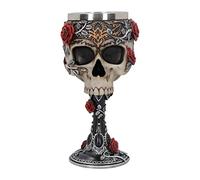 Nemesis Now Gobelet gothique en résine avec insert en acier inoxydable Motif roses Noir 18 cm Taille unique