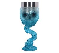 Nemesis Now Gobelet Soul Spirit de 19,3 cm, en résine, bleu, motif tête de mort bleu clair, motif crâne emblazoned foncé, insert amovible en acier inoxydable, conçu de manière experte, moulé en résine
